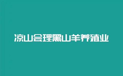 凉山会理黑山羊养殖业-会东网