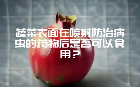 蔬菜表面在喷射防治病虫的药物后是否可以食用?插图 蔬菜表面在喷射防治病虫的药物后是否可以食用?插图