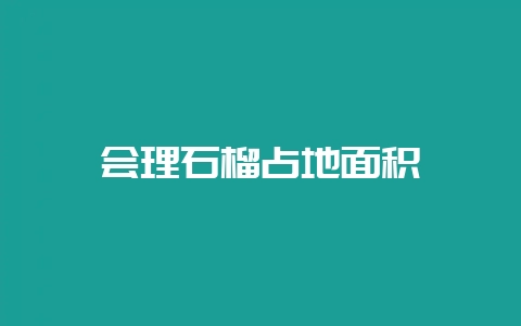 会理石榴占地面积-会东网