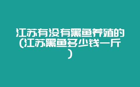 江苏有没有黑鱼养殖的(江苏黑鱼多少钱一斤)-会东网