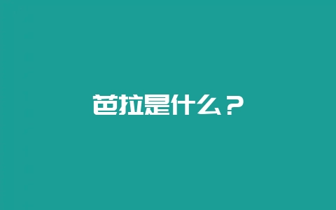 芭拉是什么？-会东网