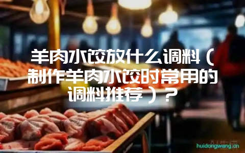 羊肉水饺放什么调料（制作羊肉水饺时常用的调料推荐）？-会东网