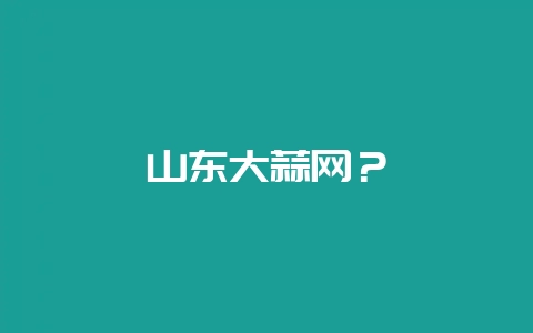 山东大蒜网？-会东网
