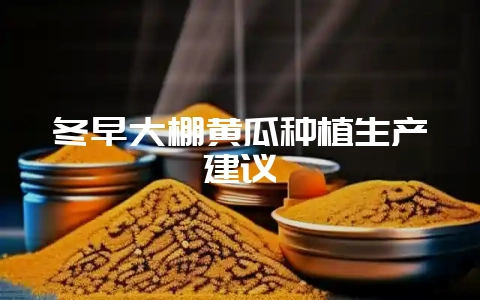 冬早大棚黄瓜种植生产建议-会东网