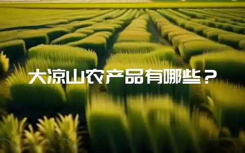 大凉山农产品有哪些？-会东网