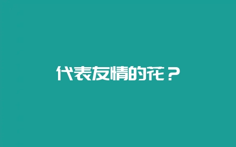 代表友情的花？-会东网