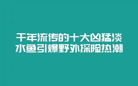 千年流传的十大凶猛淡水鱼引爆野外探险热潮-会东网