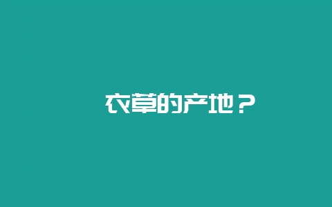 薰衣草的产地？-会东网