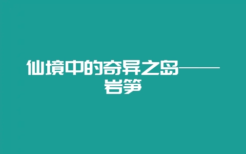 仙境中的奇异之岛——岩笋插图 仙境中的奇异之岛——岩笋插图