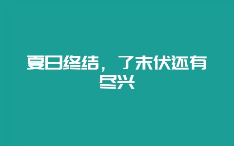 夏日终结,了末伏还有尽兴插图 夏日终结,了末伏还有尽兴插图