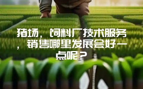 猪场，饲料厂技术服务，销售哪里发展会好一点呢？-会东网