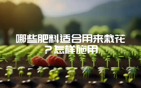哪些肥料适合用来栽花？怎样施用-会东网