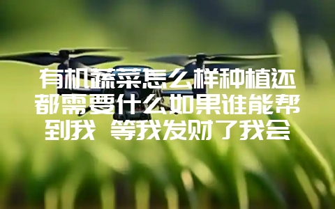 有机蔬菜怎么样种植还都需要什么如果谁能帮到我 等我发财了我会当面感谢你-会东网