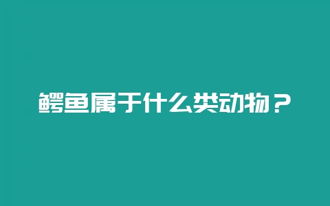 鳄鱼属于什么类动物?插图 鳄鱼属于什么类动物?插图
