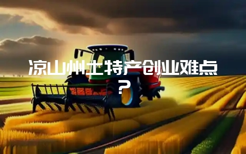 凉山州土特产创业难点？-会东网