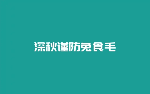 深秋谨防兔食毛癖插图 深秋谨防兔食毛癖插图