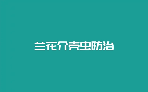 兰花介壳虫防治插图 兰花介壳虫防治插图