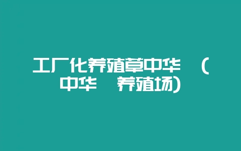 工厂化养殖草中华鲟(中华鲟养殖场)-会东网