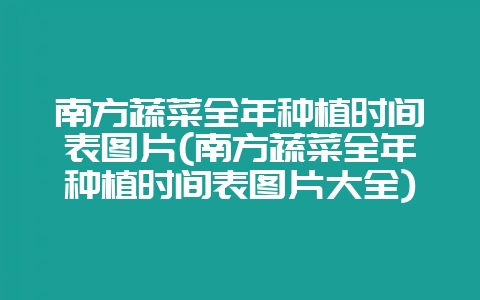 南方蔬菜全年种植时间表图片(南方蔬菜全年种植时间表图片大全)插图 南方蔬菜全年种植时间表图片(南方蔬菜全年种植时间表图片大全)插图