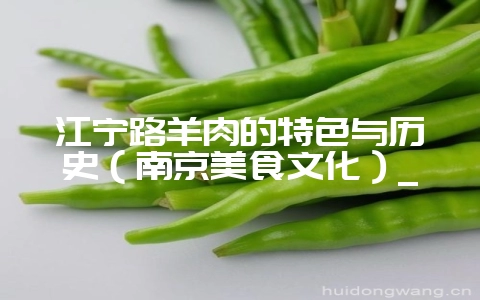 江宁路羊肉的特色与历史（南京美食文化）_-会东网