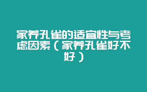 家养孔雀的适宜性与考虑因素（家养孔雀好不好）-会东网