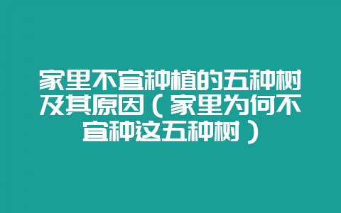 家里不宜种植的五种树及其原因(家里为何不宜种这五种树)插图 家里不宜种植的五种树及其原因(家里为何不宜种这五种树)插图