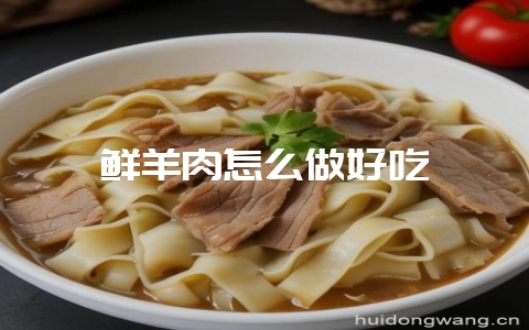 鲜羊肉怎么做好吃-会东网