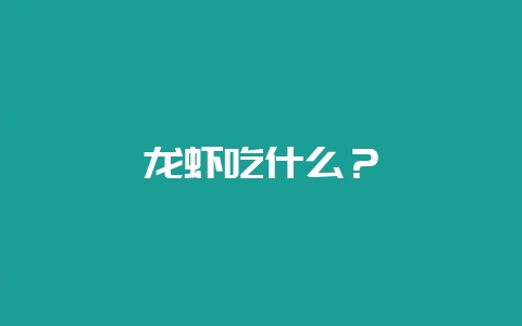 龙虾吃什么？-会东网