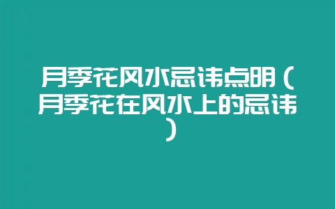 月季花风水忌讳点明（月季花在风水上的忌讳）-会东网