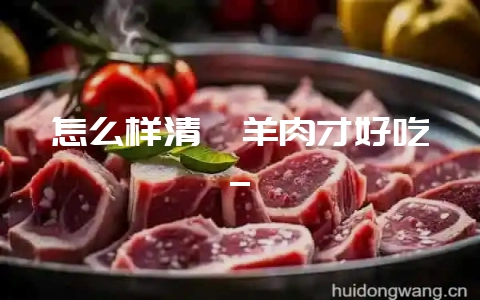 怎么样清炖羊肉才好吃_-会东网