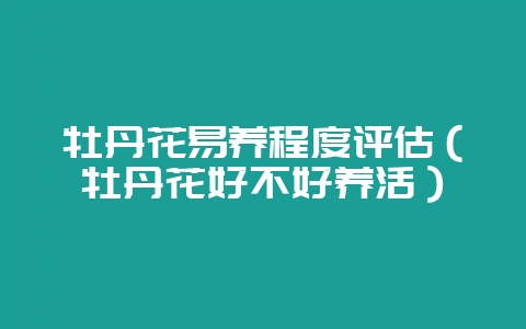 牡丹花易养程度评估（牡丹花好不好养活）-会东网
