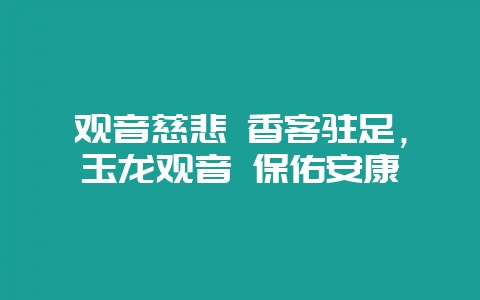 观音慈悲 香客驻足,玉龙观音 保佑安康插图 观音慈悲 香客驻足,玉龙观音 保佑安康插图