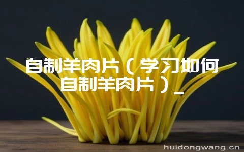 自制羊肉片（学习如何自制羊肉片）_-会东网