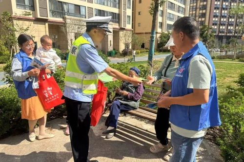 会东新闻：会东公安局联合索玛花志愿者开展交通安全宣传-会东网