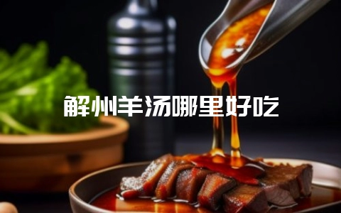 解州羊汤哪里好吃-会东网