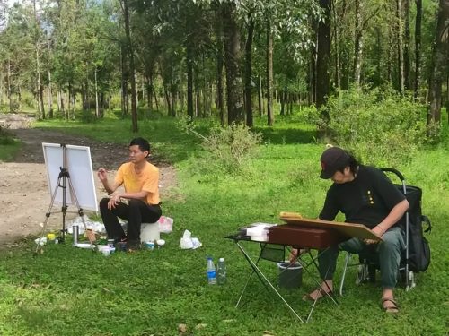 会东县政协诗书画院：重走长征之路写生团冕宁桥镇活动简报插图4